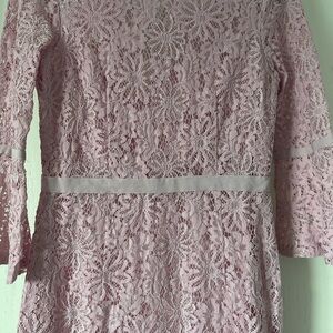 Nanette Lepore Pink Sheath Dress with Bell Sleeves